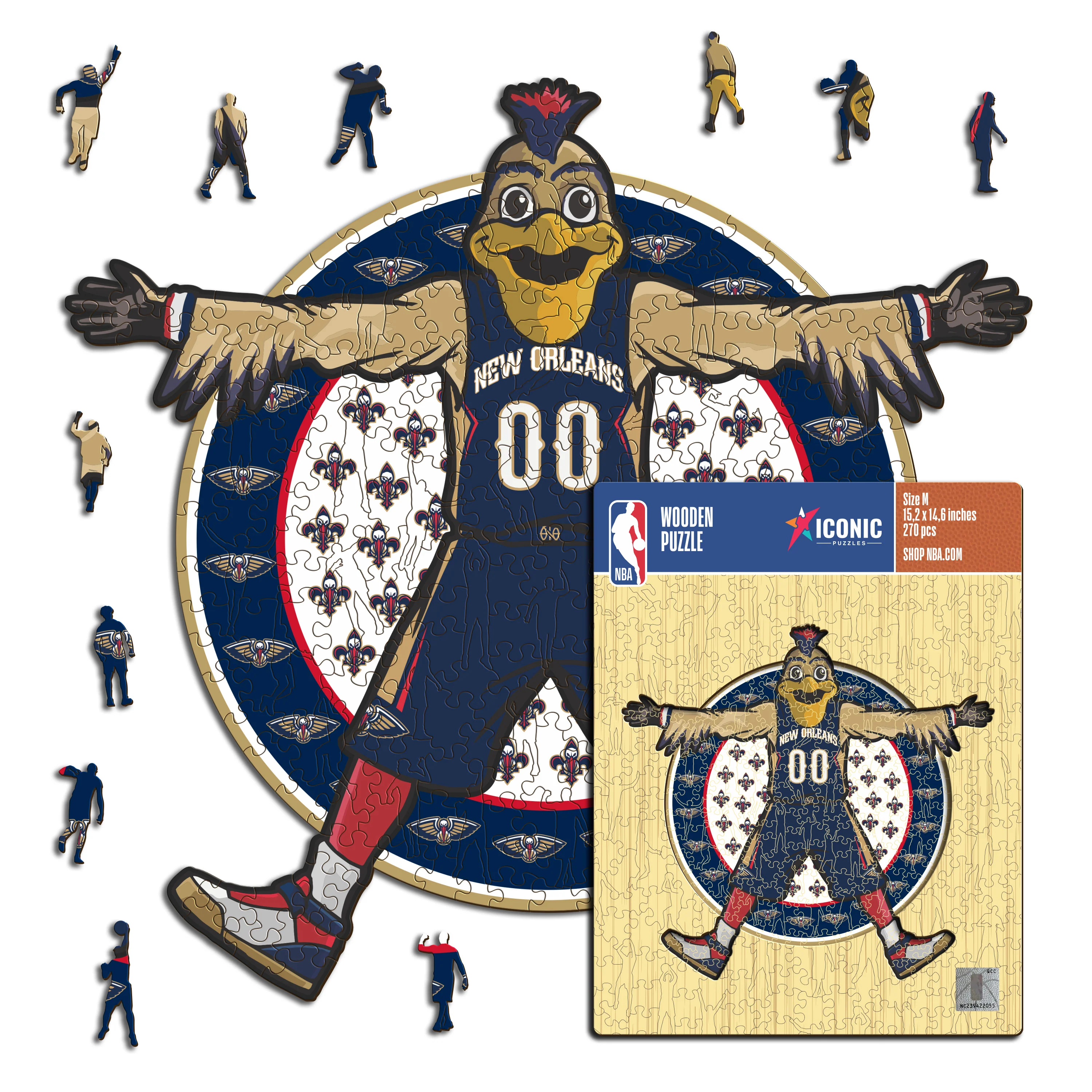 New Orleans Pelicans™ Mascot - Wooden Puzzle